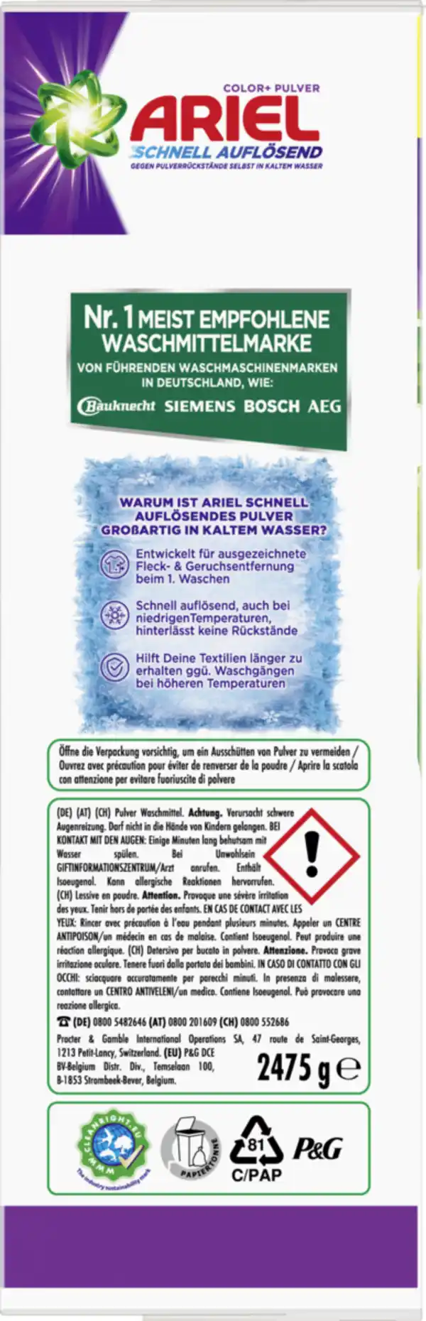 Bild 2 von Ariel Colorwaschmittel Pulver Color 45WL, 45 WL