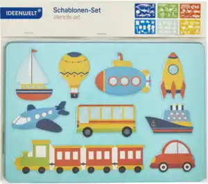 IDEENWELT Schablonen-Set Fahrzeuge