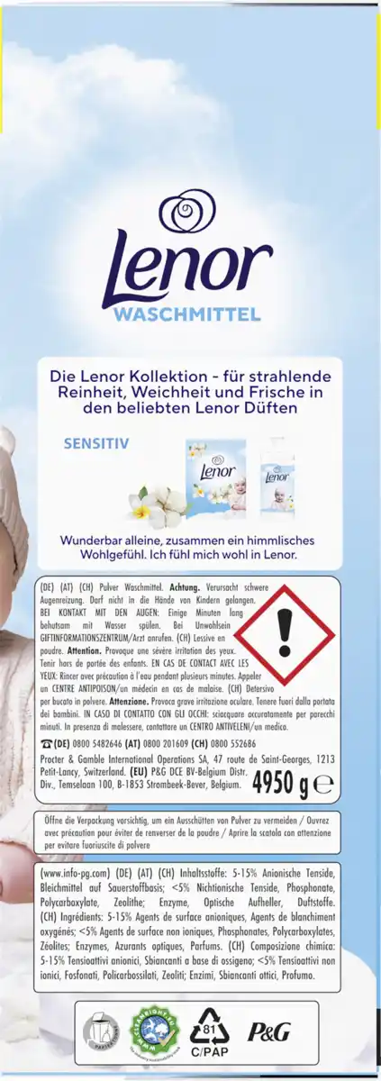 Bild 3 von Lenor Vollwaschmittel Pulver Sensitiv 90 WL