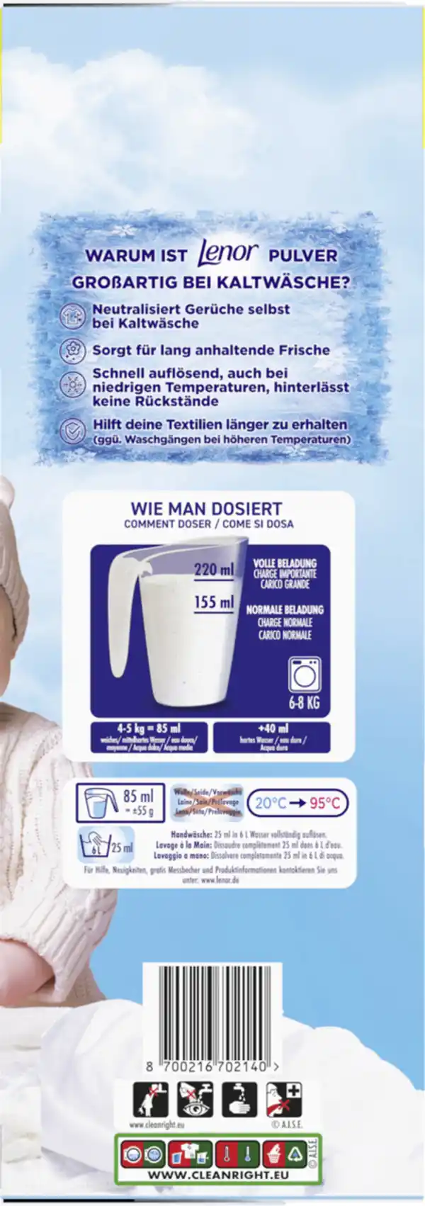 Bild 4 von Lenor Vollwaschmittel Pulver Sensitiv 90 WL