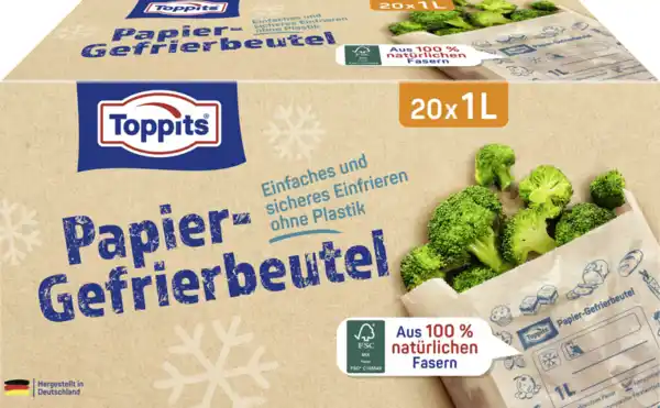 Bild 1 von Toppits Papier Gefrierbeutel 1L