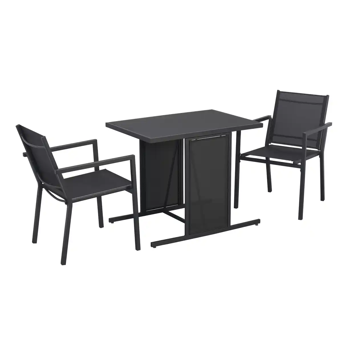 Bild 1 von Gartenmöbel-Set 'Moni' schwarz 3-teilig