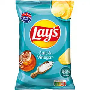 Kartoffelchips "Lays Salt and Vinegar" mit Salz- und Essigge...