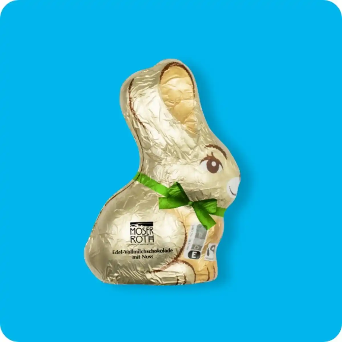 Bild 1 von MOSER ROTH Schokoladen-Hase, Edel-Vollmilch oder weiße Schokolade mit Erdbeere