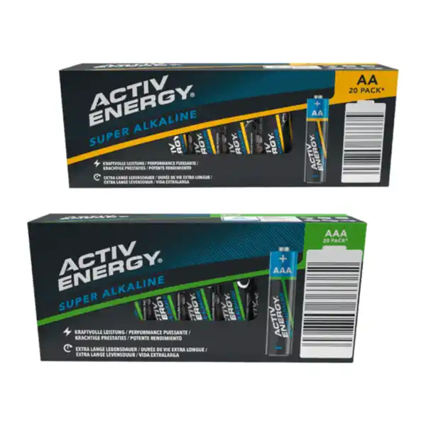 Bild 1 von ACTIV ENERGY 20er-Alkaline-Batterien