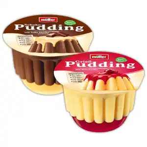 Müller Pudding mit Soße