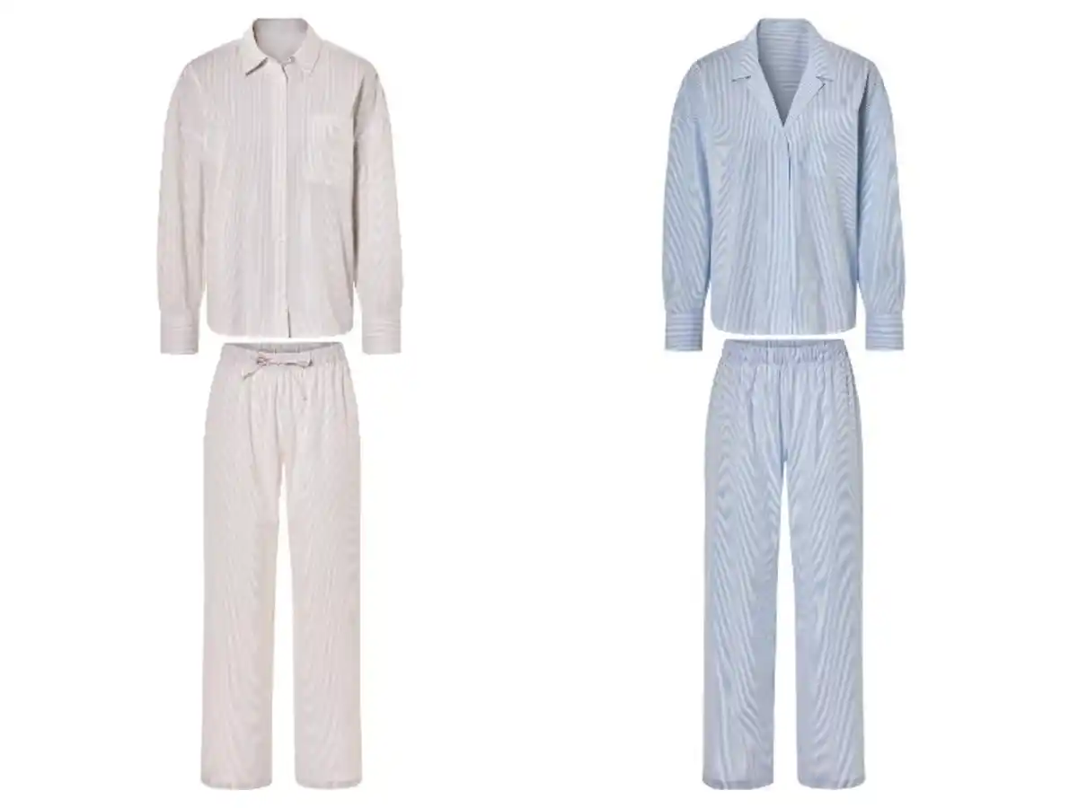 Bild 1 von esmara® Damen Pyjama, mit Brusttasche