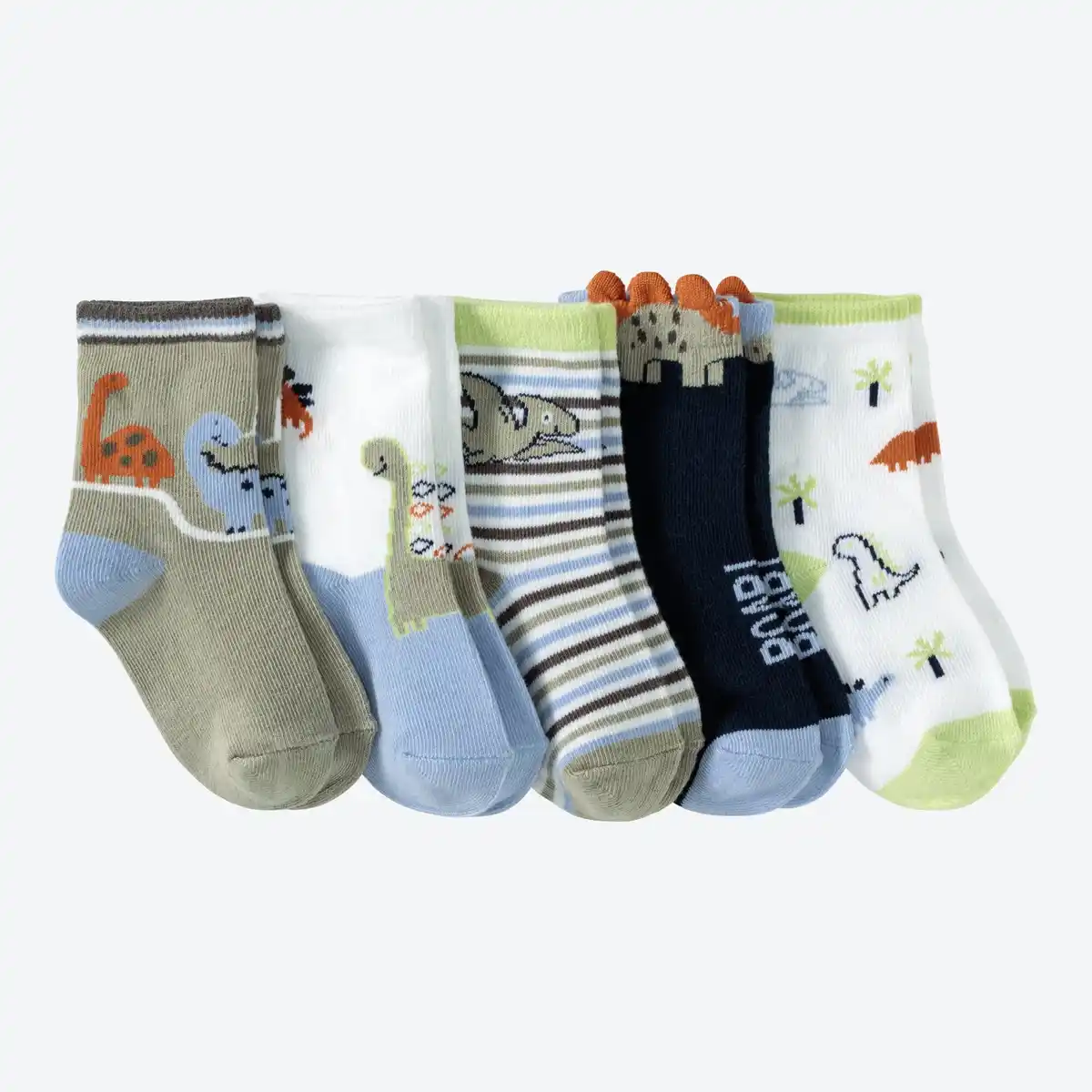 Bild 3 von Baby-Jungen-Socken mit Dino-Motiven, 5er-Pack