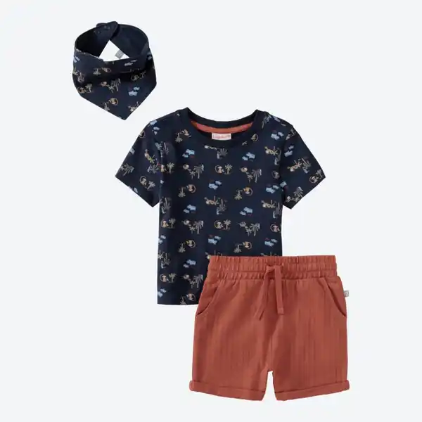 Bild 4 von Baby-Jungen-Set mit Affen-Motiven, 3-teilig