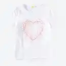 Bild 2 von Kinder-Mädchen-T-Shirt mit Herz-Aufdruck