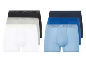 LIVERGY® Herren Boxer, 3 Stück, in modischer Feinripp-Qualität