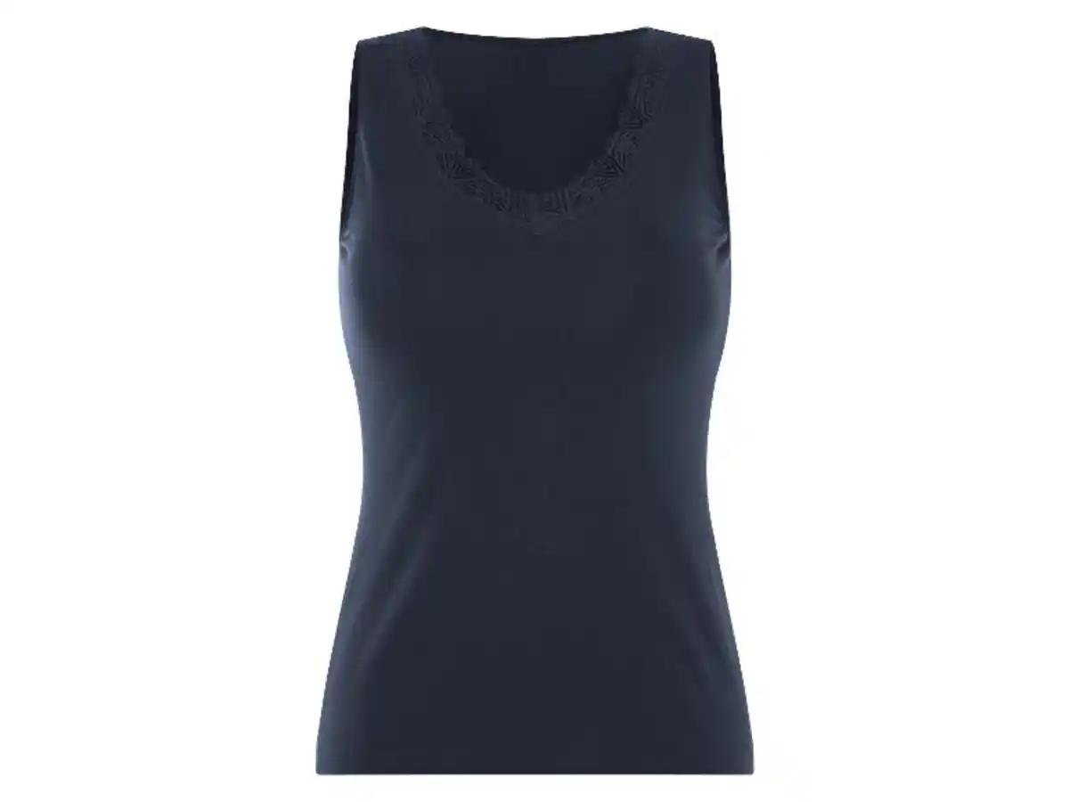 Bild 2 von esmara® Damen Achselhemd, mit edler Spitze am Dekolleté