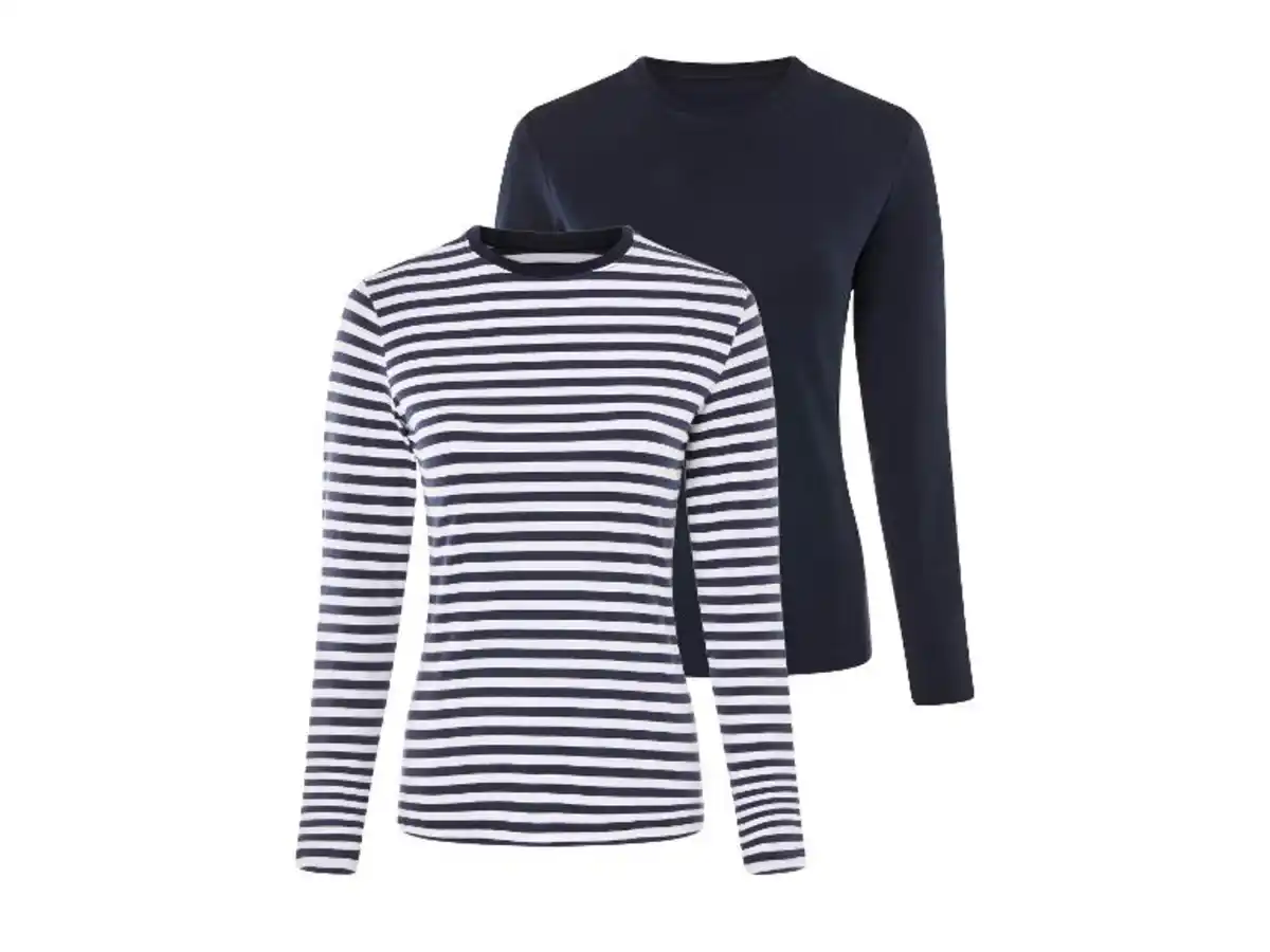 Bild 2 von esmara® Damen Langarmshirt, 2 Stück, aus Stretchjersey