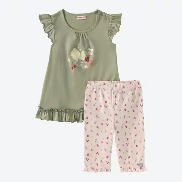 Bild 4 von Baby-Mädchen-Set mit Frontdruck, 2-teilig