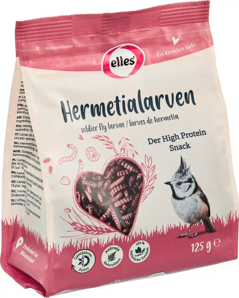 Bild 1 von Elles Wildvogelfutter Hermetialarven 125 g