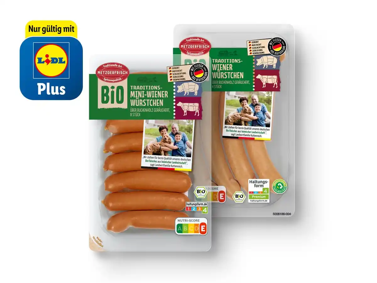 Bild 1 von Metzgerfrisch Bio Traditions-Wiener Würstchen,  200 g