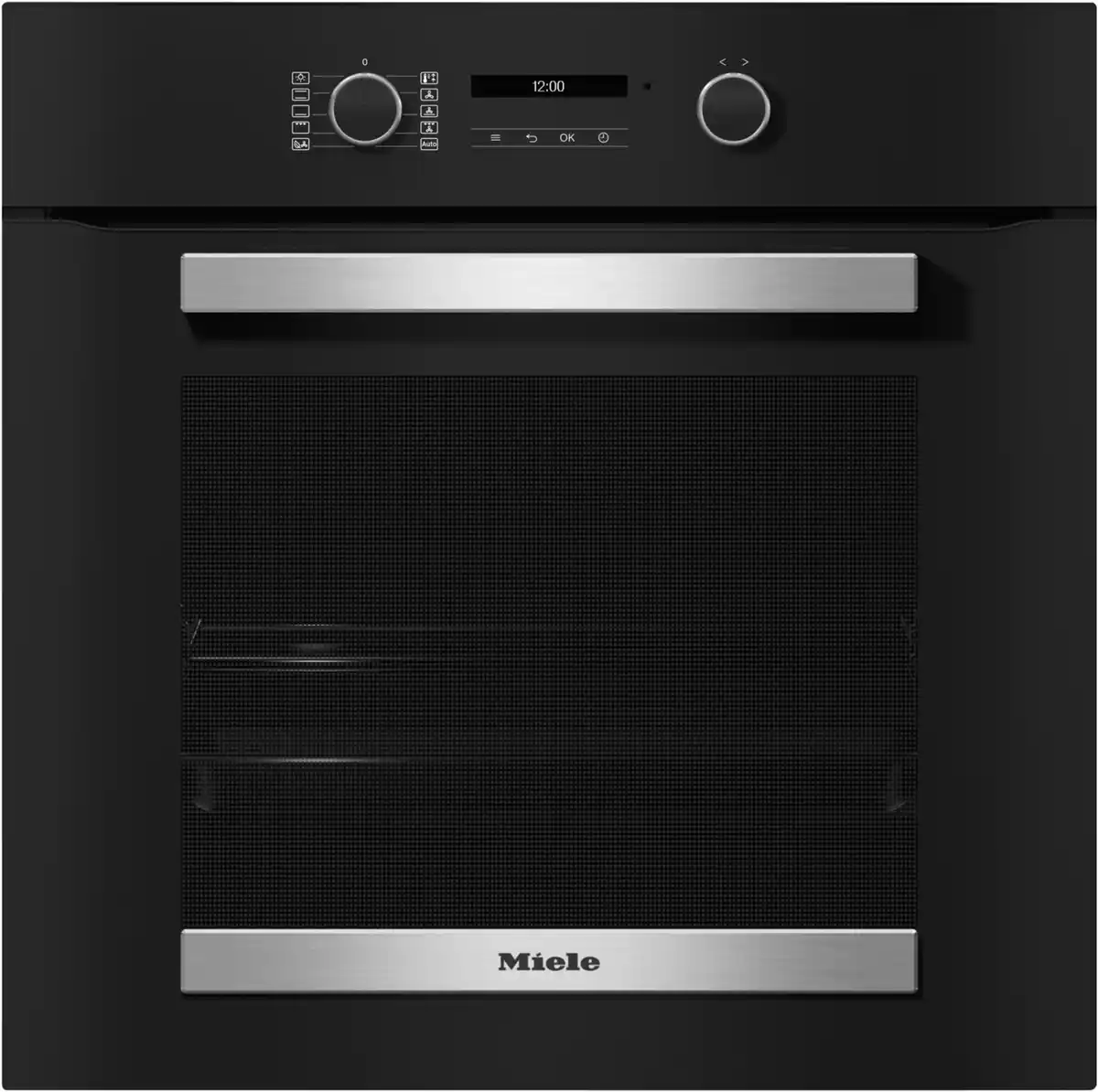 Bild 1 von H 2467 B Einbaubackofen obsidianschwarz/edelstahl-look / A+