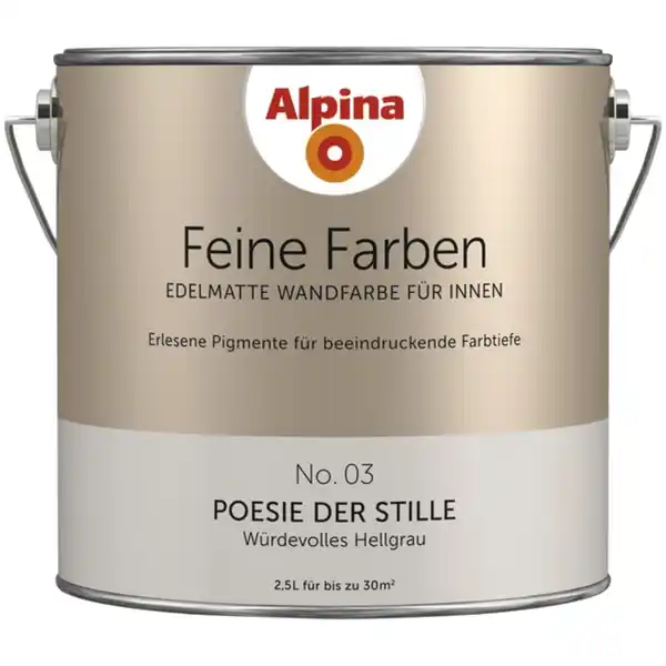 Bild 1 von ALPINA Dispersionsfarbe »Feine Farben«, edelmatt, 2,5 l