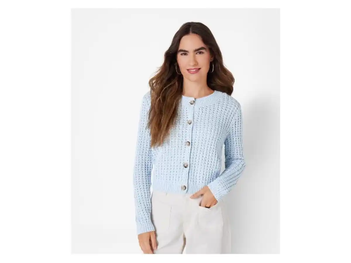 Bild 3 von esmara® Damen Cardigan, aus weichem Lochstrick