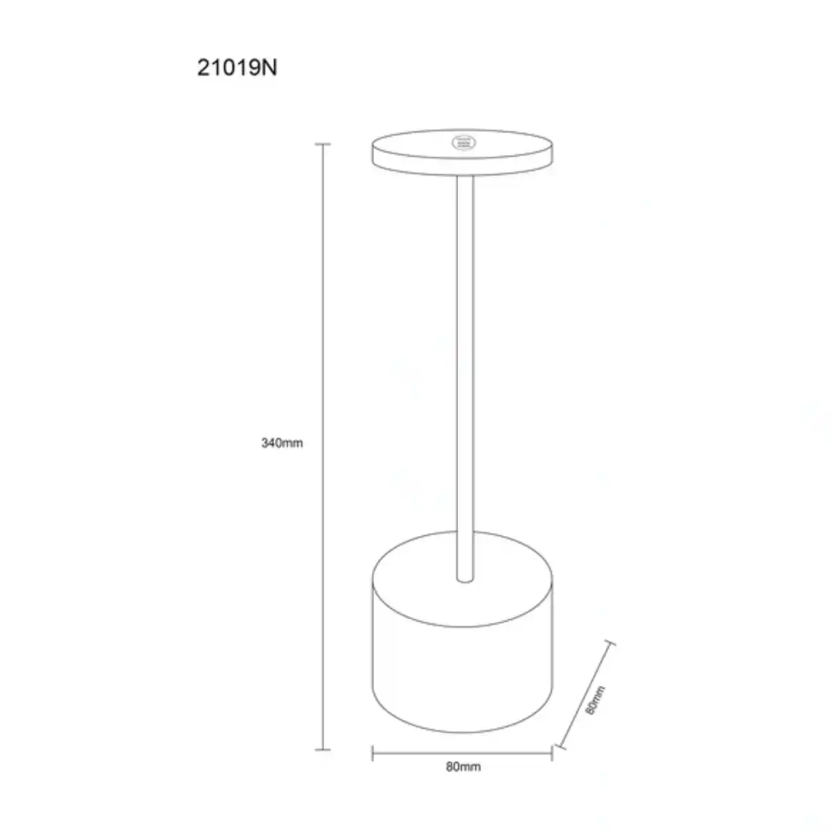 Bild 4 von GLOBO LIGHTING Akku-Tischleuchte »POLINA«, 138lm, Metall, nickel