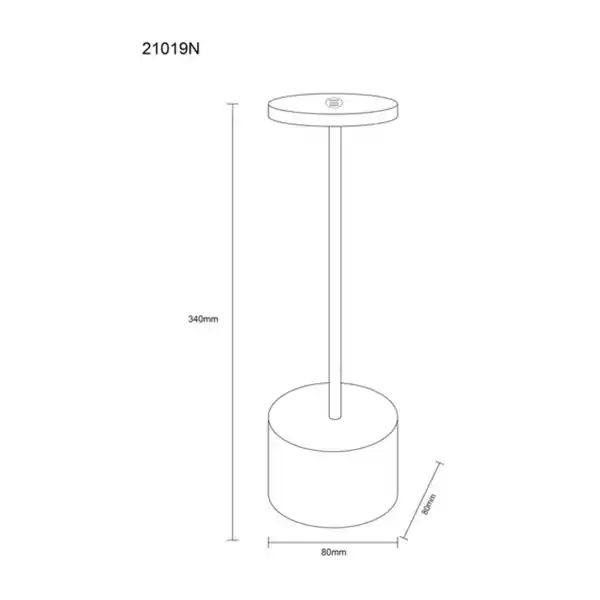 Bild 4 von GLOBO LIGHTING Akku-Tischleuchte »POLINA«, 138lm, Metall, nickel