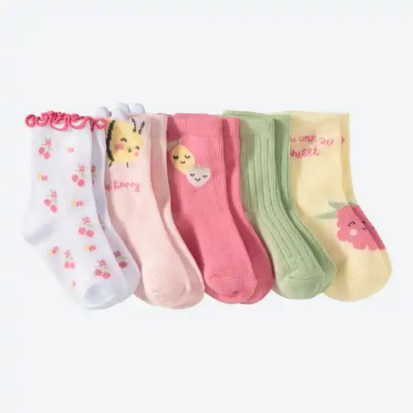 Bild 3 von Baby-Mädchen-Socken mit Muster, 5er-Pack