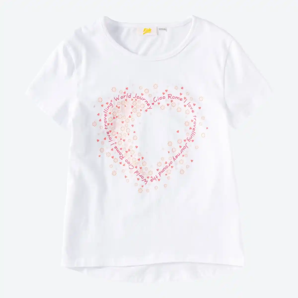 Bild 4 von Kinder-Mädchen-T-Shirt mit Herz-Aufdruck