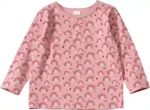 ALANA Langarmshirt Pro Climate mit Regenbogen-Muster, rosa, Gr. 92