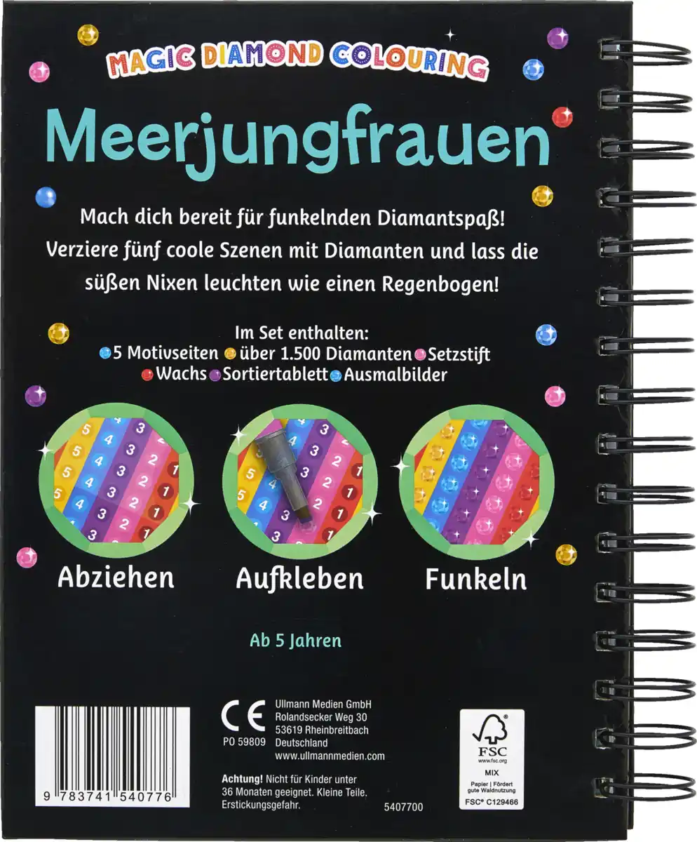 Bild 2 von IDEENWELT Diamond Painting Buch Meerjungfrau