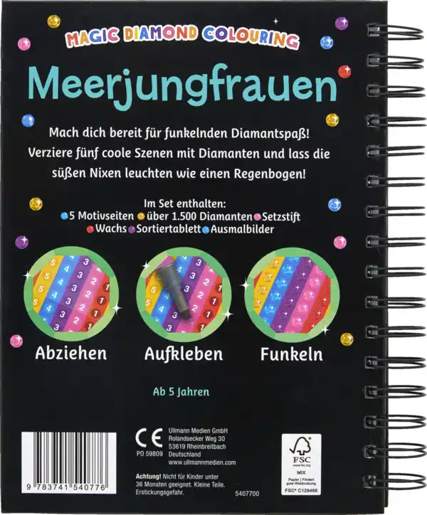 Bild 2 von IDEENWELT Diamond Painting Buch Meerjungfrau