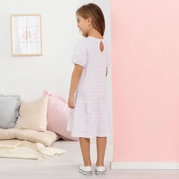 Bild 4 von Kinder-Mädchen-Kleid mit Streifenmuster