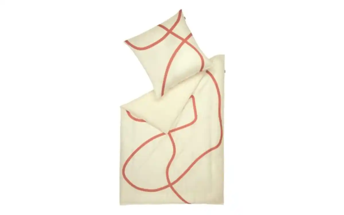 Bild 1 von Bettwäsche Artsy, weiß/blush, 155 x 220 cm