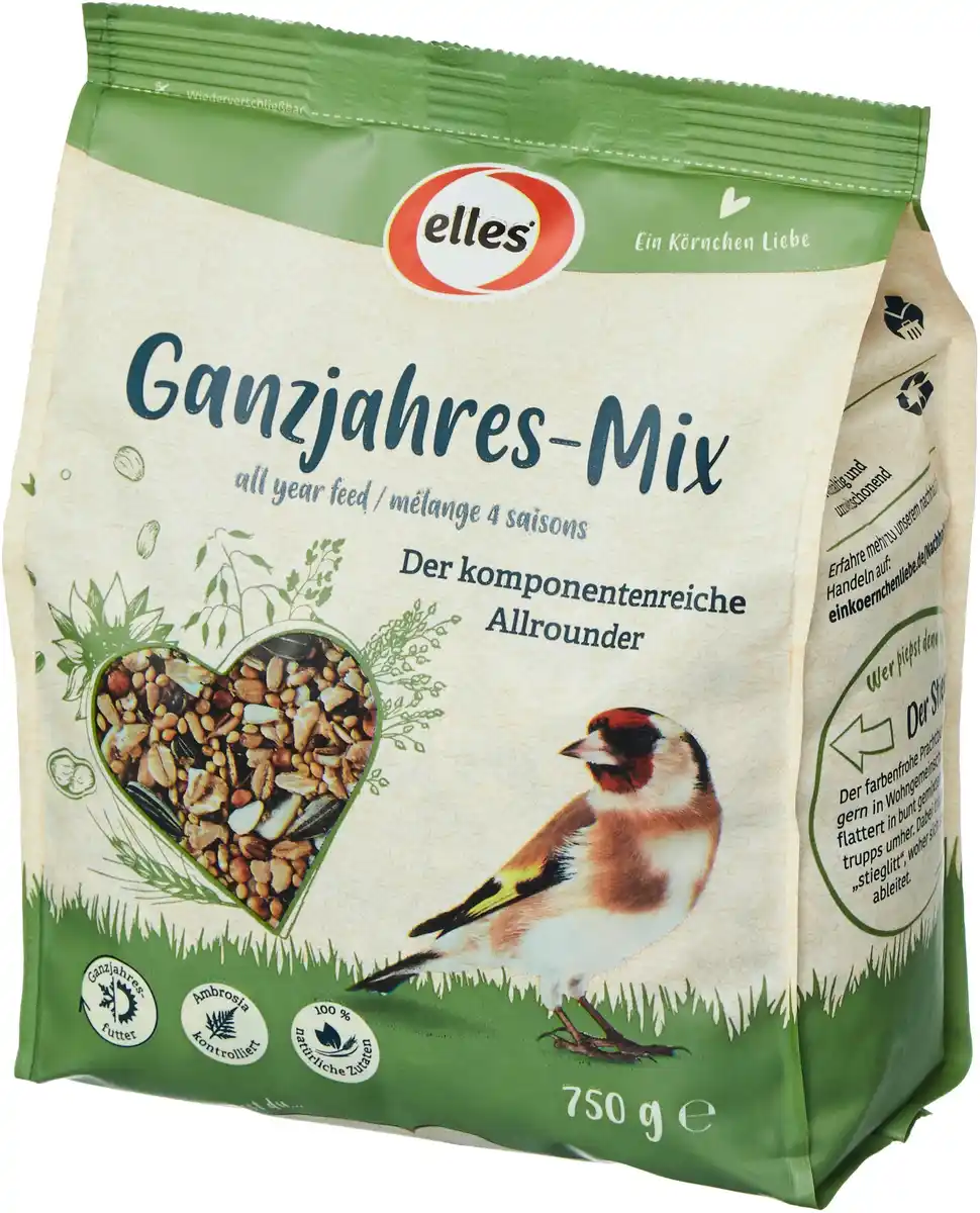 Bild 1 von Elles Wildvogelfutter Ganzjahres-Mix 750 g