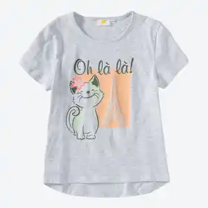 Kinder-Mädchen-T-Shirt mit Katzendruck