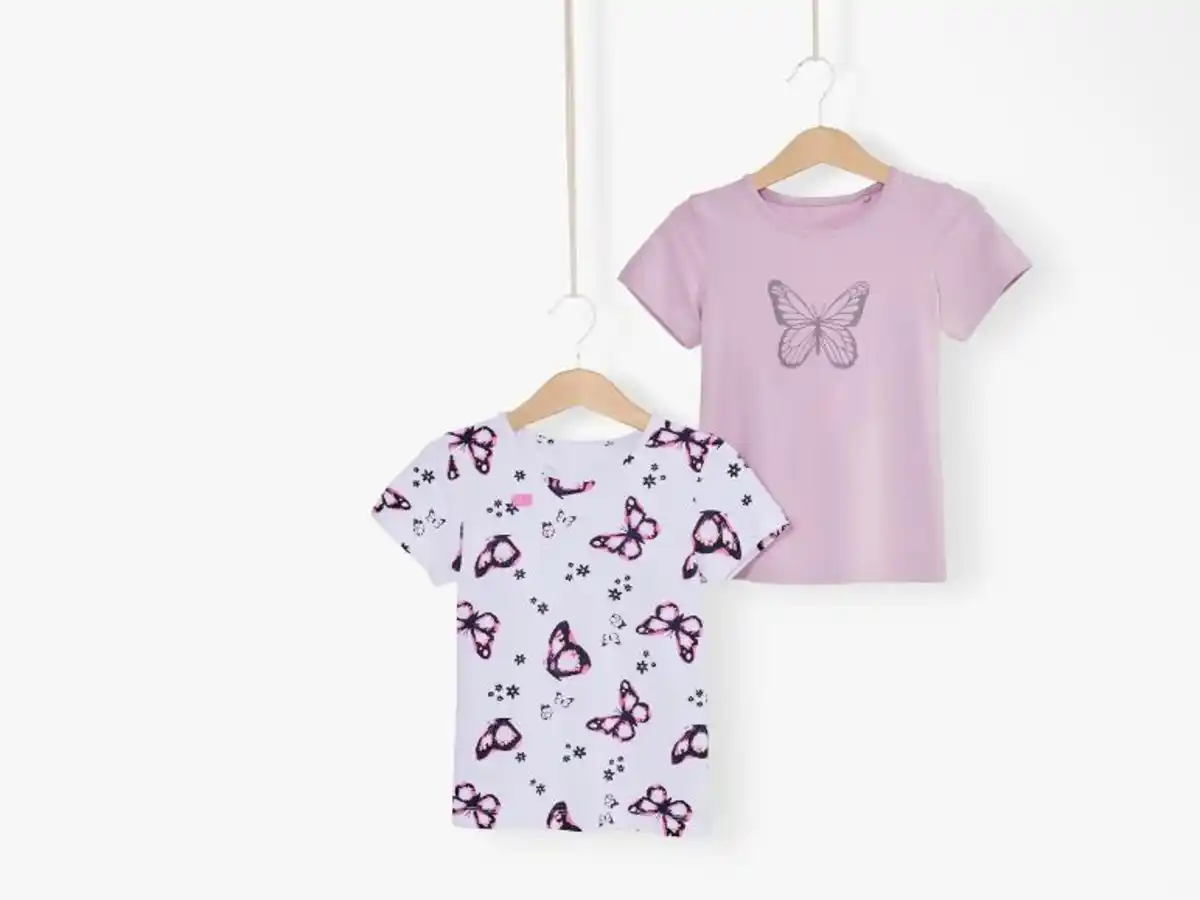 Bild 3 von lupilu® Kleinkinder T-Shirts, 2 Stück, mit Textildruck