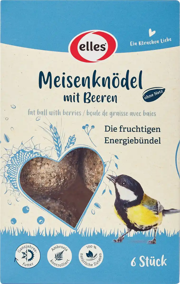 Bild 1 von Elles Meisenknödel ohne Netz mit Beeren 6 Stück