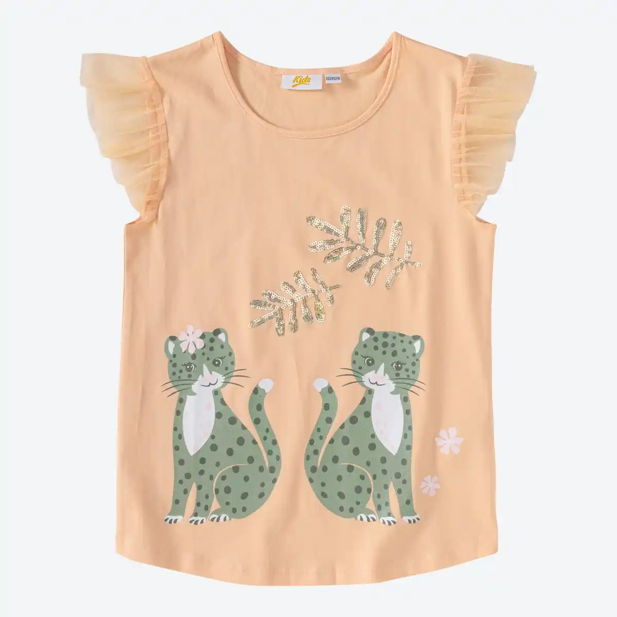 Bild 1 von Kinder-Mädchen-T-Shirt mit Tiger-Druck