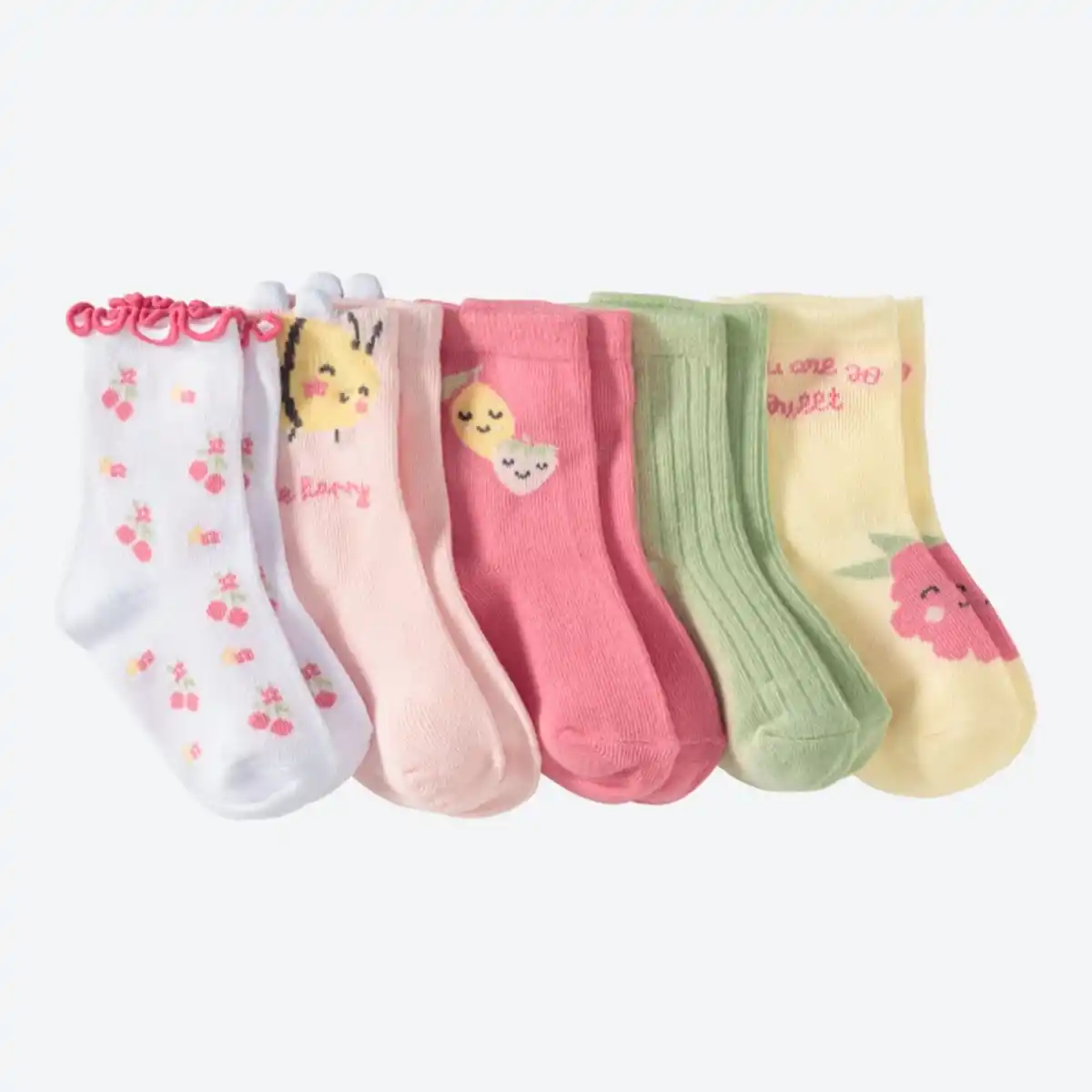 Bild 2 von Baby-Mädchen-Socken mit Muster, 5er-Pack
