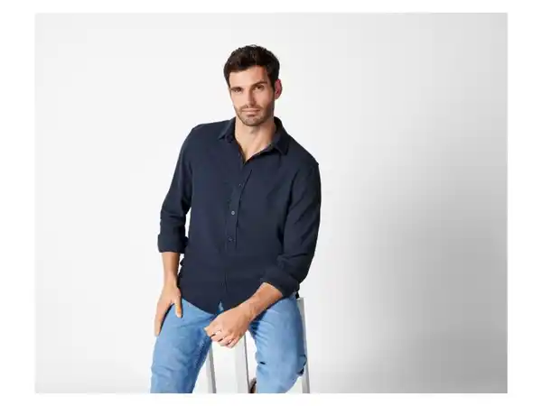 Bild 3 von LIVERGY® Herren Freizeithemd, aus modischem Strukturstoff