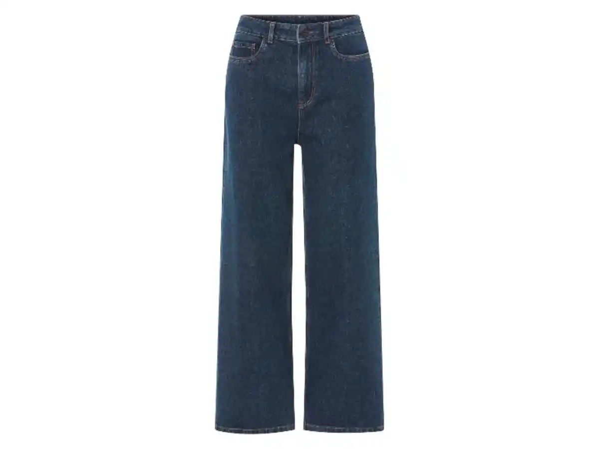 Bild 2 von esmara® Damen Jeans, Wide Leg, hohe Leibhöhe