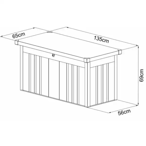 Bild 2 von Mr. GARDENER Aufbewahrungsbox, BxHxT: 65 x 69 x 65 cm, 500 l, anthrazit-metallic