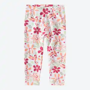 Kinder-Mädchen-Caprihose mit Blumen-Druck