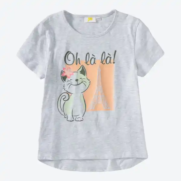 Bild 2 von Kinder-Mädchen-T-Shirt mit Katzendruck