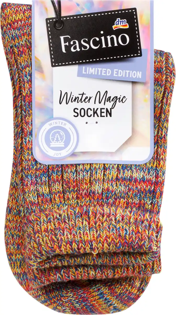 Bild 1 von Fascino Socken in Strick-Optik mit Umschlagbund, bunt, Gr. 39-42