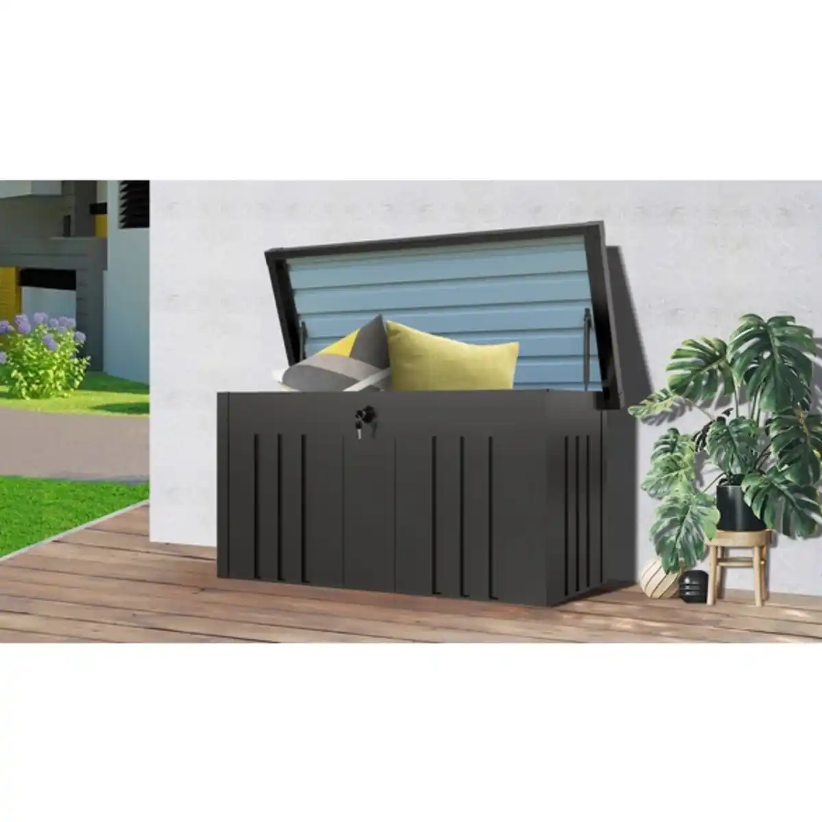 Bild 3 von Mr. GARDENER Aufbewahrungsbox, BxHxT: 65 x 69 x 65 cm, 500 l, anthrazit-metallic