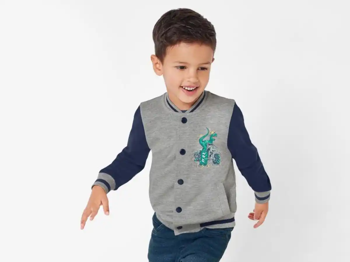 Bild 3 von lupilu® Kleinkinder Collegejacke mit Rippbündchen an Hals, Ärmeln und Saum