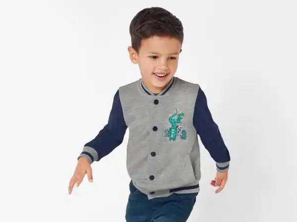 Bild 3 von lupilu® Kleinkinder Collegejacke mit Rippbündchen an Hals, Ärmeln und Saum