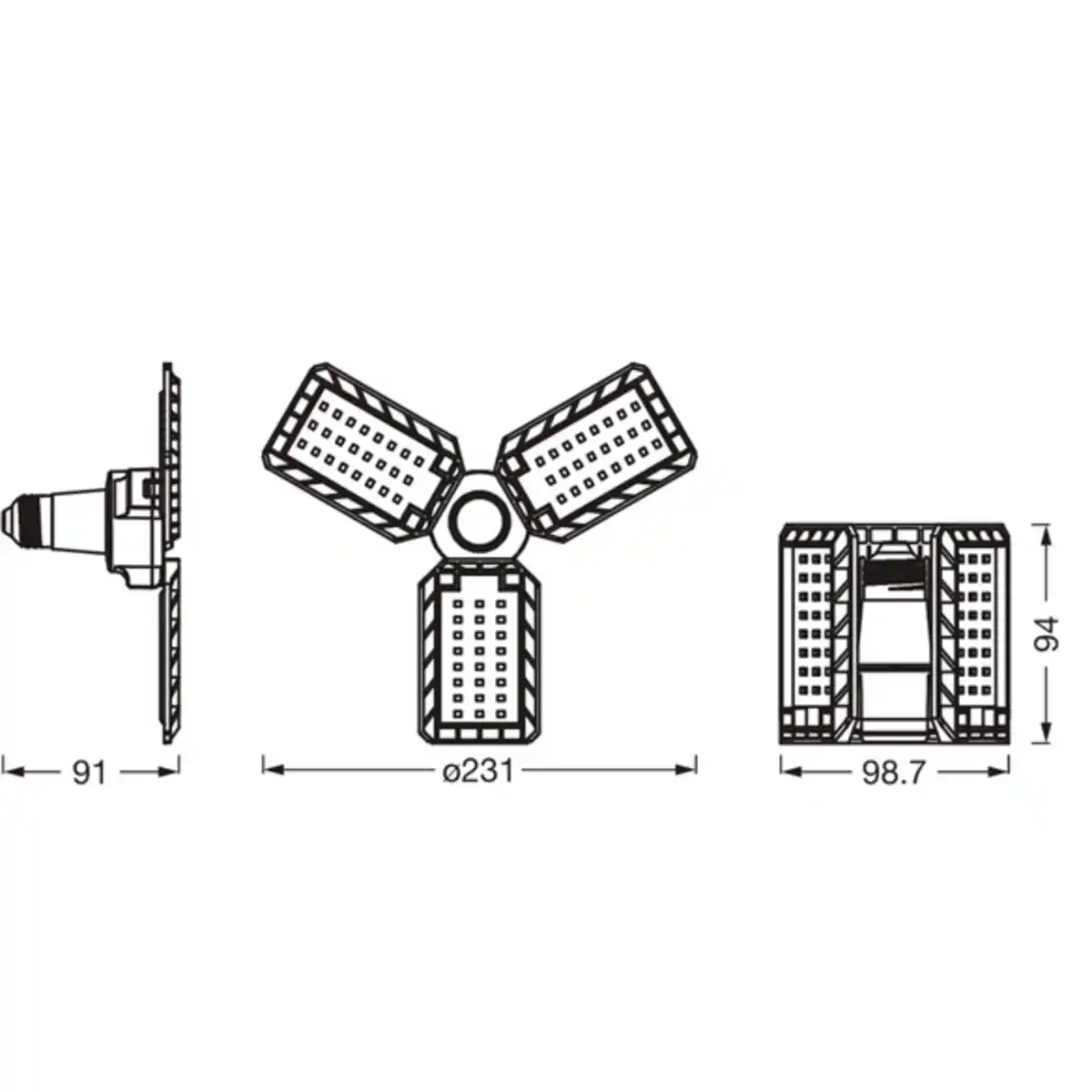 Bild 2 von LEDVANCE LED-Lampe »Highbay«, E27, 1700 lm, 4000k, schwarz
