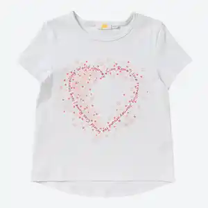 Kinder-Mädchen-T-Shirt mit Herz-Aufdruck