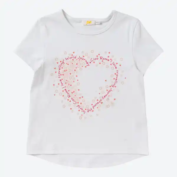 Bild 1 von Kinder-Mädchen-T-Shirt mit Herz-Aufdruck